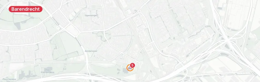 Kaart van Persoon te water Kooiwalweg Barendrecht