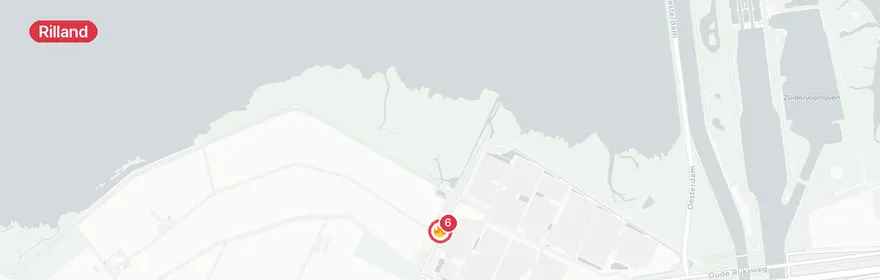 Kaart van Brand landbouwvoertuig Westhofweg Rilland