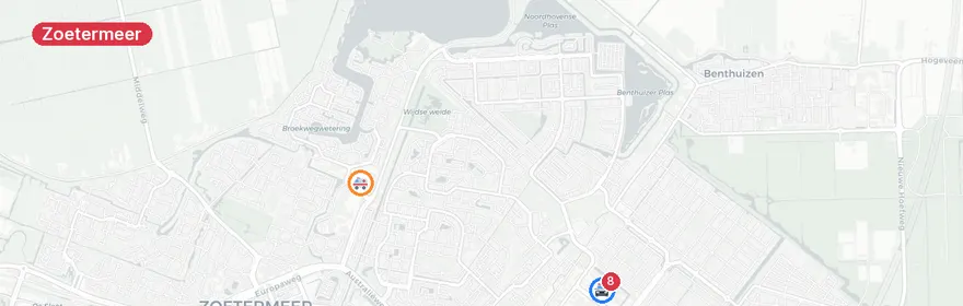 Kaart van Zwaar verkeersongeval Wattstraat Zoetermeer, twee gewonden