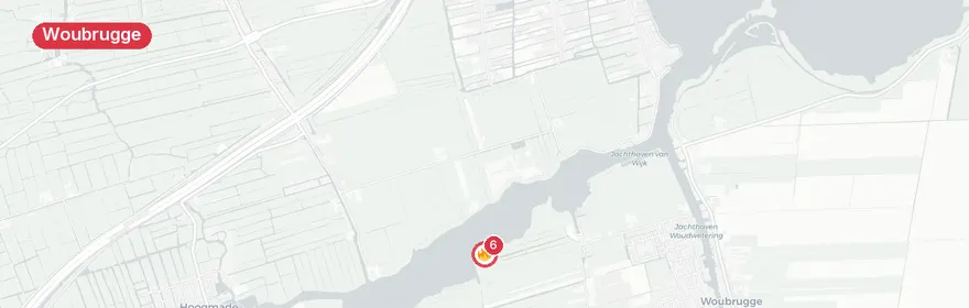 Kaart van Personen te water Plasdijk, Woubrugge