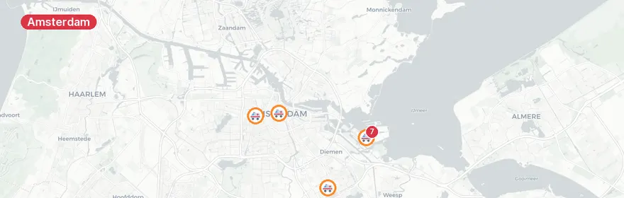 Kaart van Verkeersongeval met letsel op Pampuslaan Amsterdam