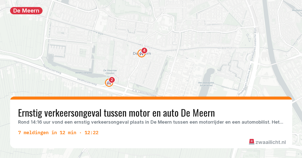 Kaart van de activiteitspiek bij De Meern