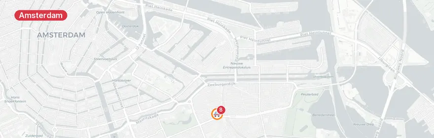 Kaart van Medische noodsituatie Reinwardtstraat Amsterdam