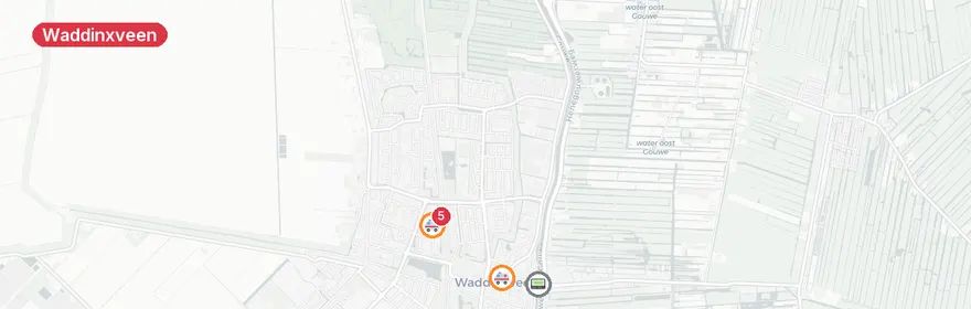 Kaart van Reanimatie Anne Frank Centrum Waddinxveen