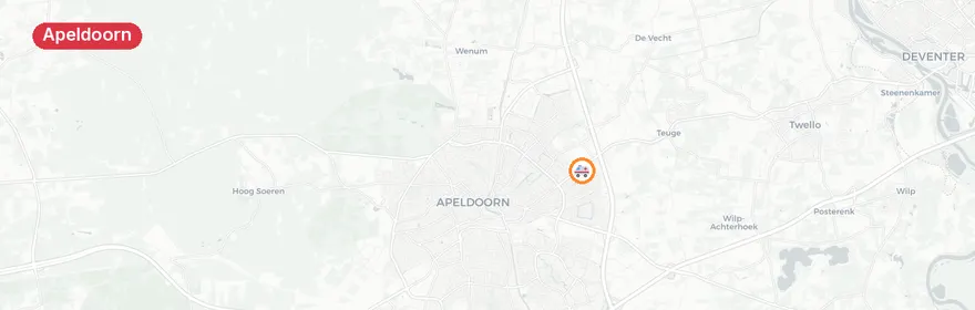 Kaart van Reanimatie Tussen de Eiken Apeldoorn, traumahelikopter in...