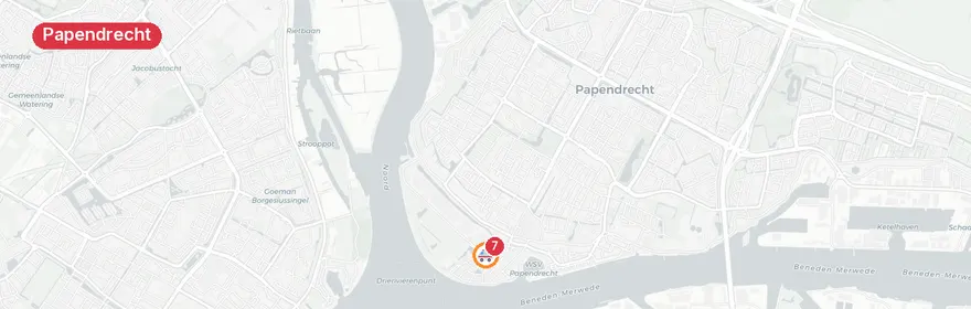 Kaart van Persoon te water Anthony Fokkerweg Papendrecht