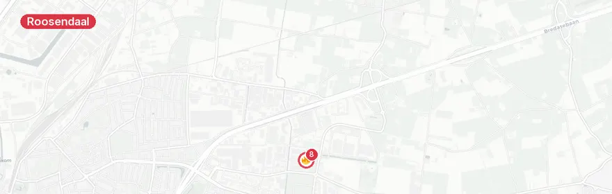 Kaart van Industriebrand Nucleonweg Roosendaal snel onder controle