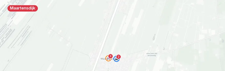 Kaart van Aanrijding met twee gewonden Dorpsweg Maartensdijk