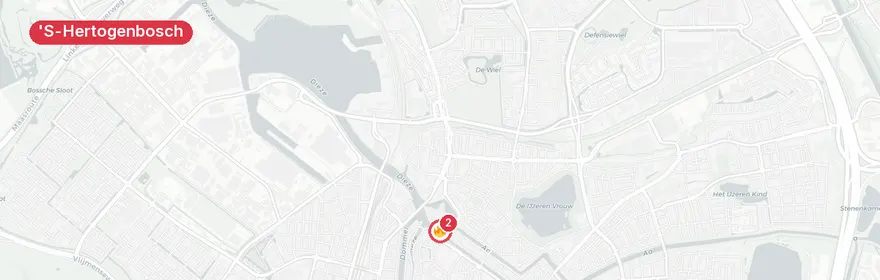 Kaart van Medisch incident Zuid Willemsvaart, 's-Hertogenbosch