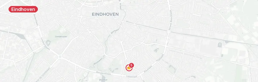 Kaart van Woningbrand Magnoliastraat Eindhoven, drie verdachten aan...