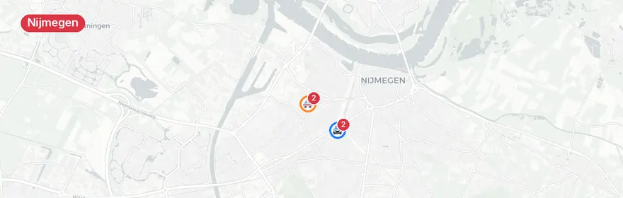 Kaart van Aanrijding met letsel Tollensstraat Nijmegen