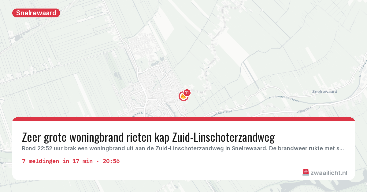 Kaart van de activiteitspiek bij Snelrewaard