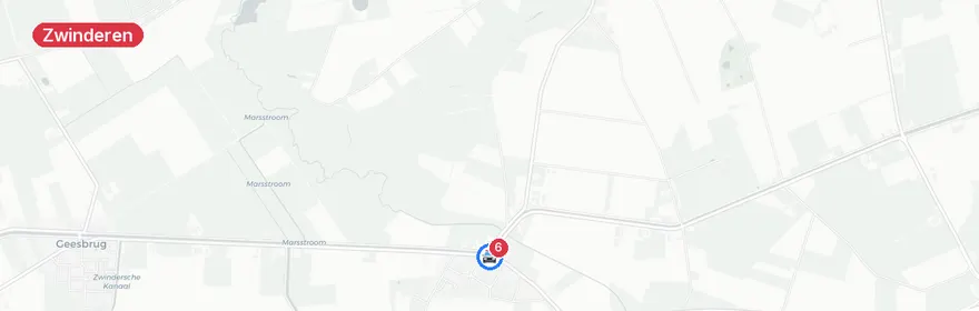 Kaart van Camper te water A37 bij Zwinderen