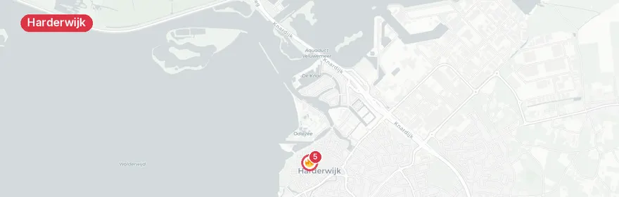 Kaart van Woningbrand Kerkstraat Harderwijk