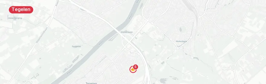 Kaart van Caravan verwoest door brand Geldersebaan Tegelen