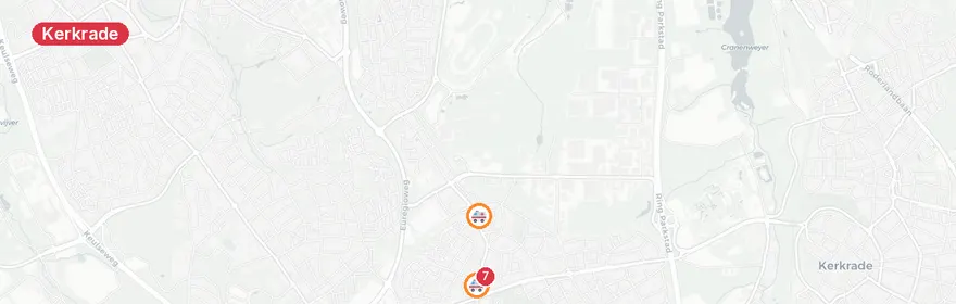 Kaart van Motorrijder zwaargewond bij botsing Schaesbergerstraat Ke...