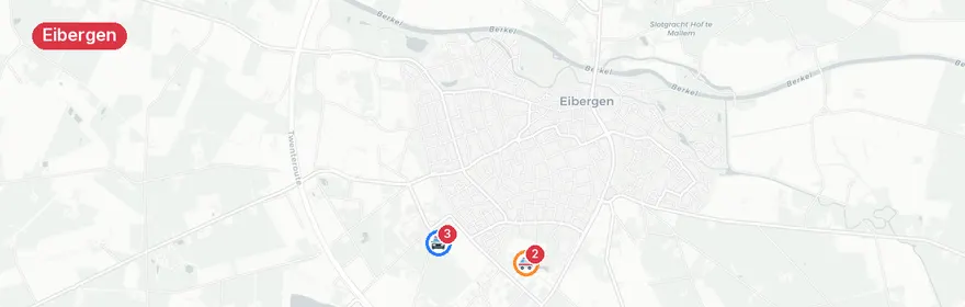 Kaart van Aanrijding met letsel Jukkertweg Eibergen