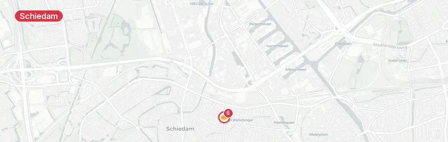 Kaart van Reanimatie Professor Kamerlingh Onneslaan Schiedam