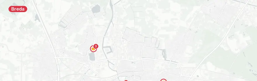 Kaart van Brand gebouw Mijkenbroek Breda