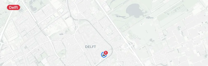 Kaart van Verkeersongeval Kruisstraat, Delft