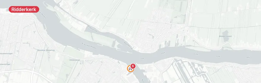 Kaart van Persoon te water De Schans Ridderkerk