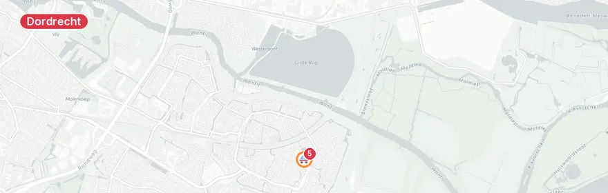 Kaart van Verkeersongeval met letsel Stadspolderring Dordrecht