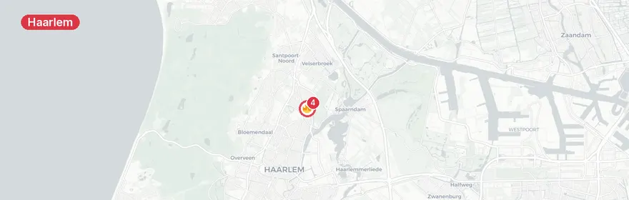 Kaart van Woningbrand Nachtegaalstraat Haarlem