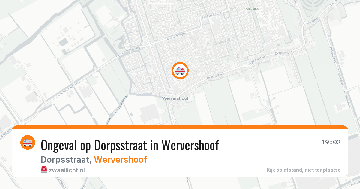 Ongeval op Dorpsstraat in Wervershoof — 28 apr 2026