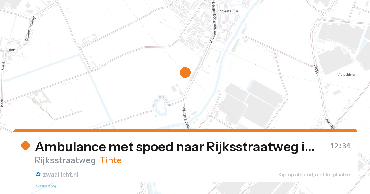Ambulance met spoed naar Rijksstraatweg in Tinte — 27 aug 2026