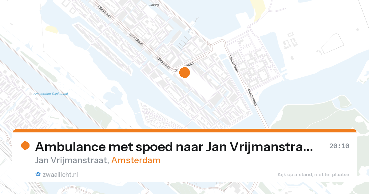 Ambulance met spoed naar Jan Vrijmanstraat in Amsterdam — 28 aug 2026
