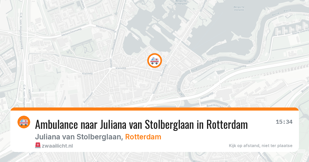 Ambulance naar Juliana van Stolberglaan in Rotterdam — 18 mei 2026