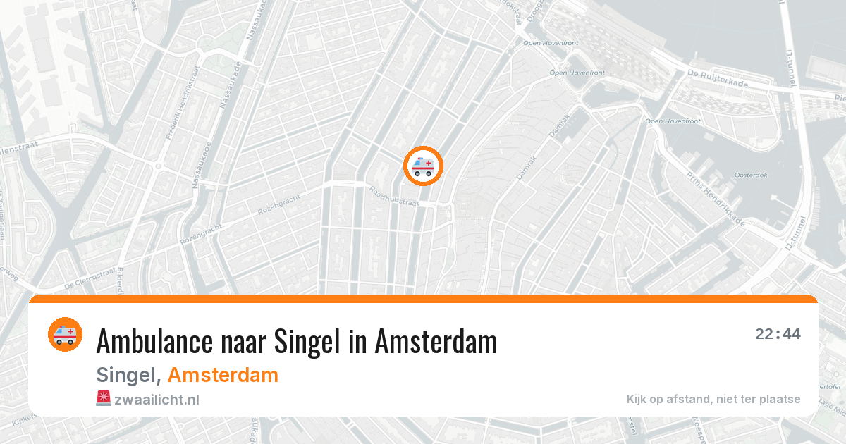 Ambulance naar Singel in Amsterdam — 12 aug 2026