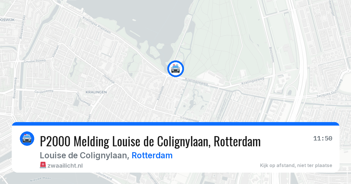 P2000 Melding Louise de Colignylaan, Rotterdam — 21 jun 2026