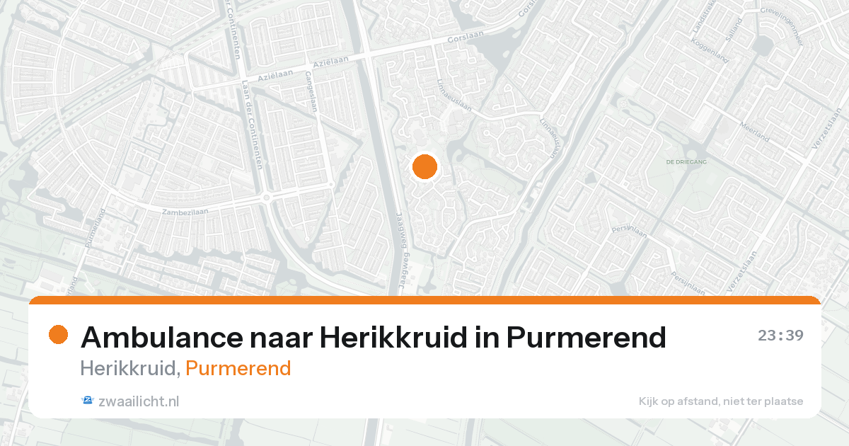 Ambulance naar Herikkruid in Purmerend — 18 aug 2026