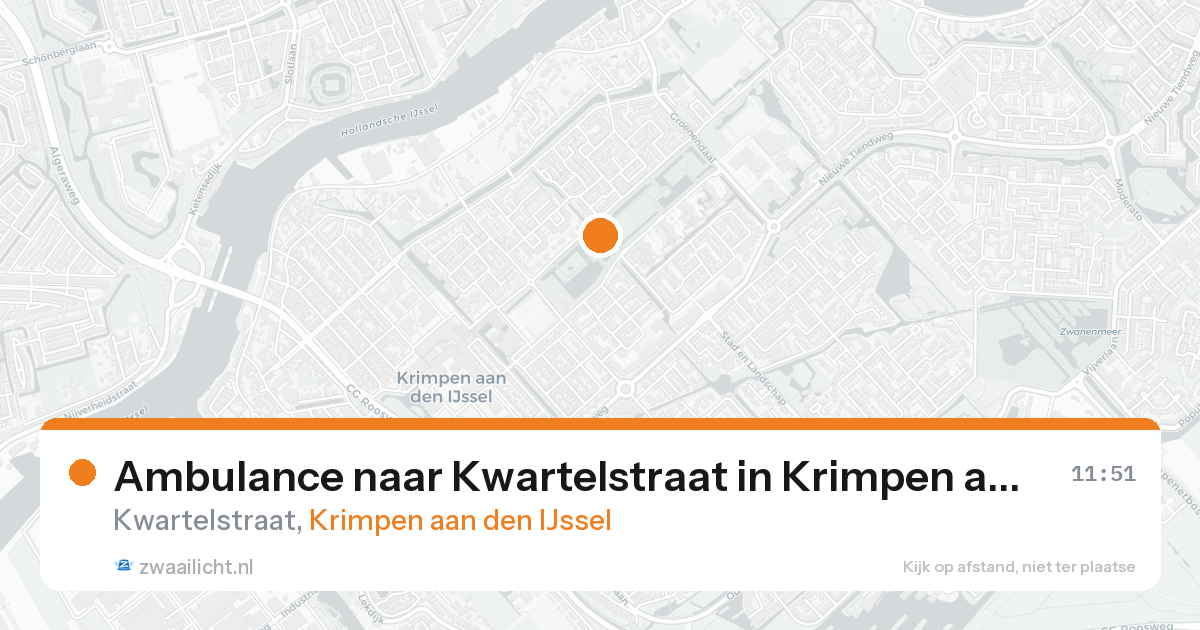 Ambulance naar Kwartelstraat in Krimpen aan den IJssel — 19 aug 2026