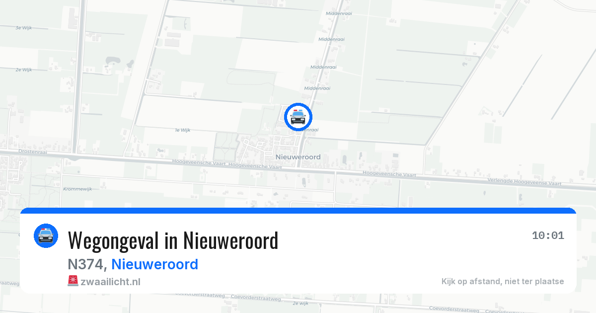 Wegongeval in Nieuweroord — 28 apr 2026