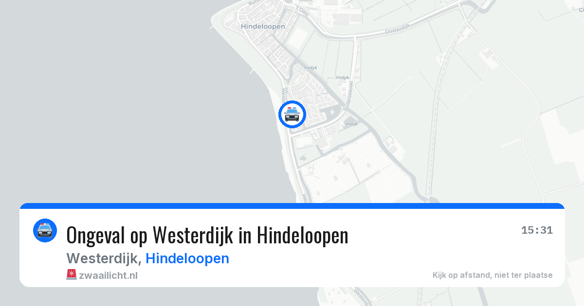 Ongeval op Westerdijk in Hindeloopen — 7 jul 2026