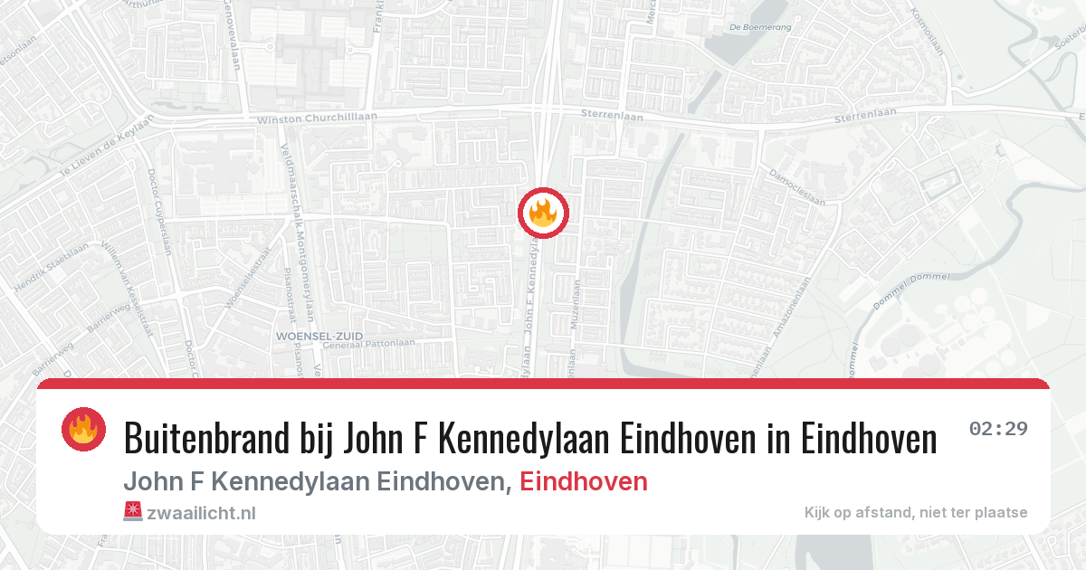 Buitenbrand bij John F Kennedylaan Eindhoven in Eindhoven — 1 aug 2026