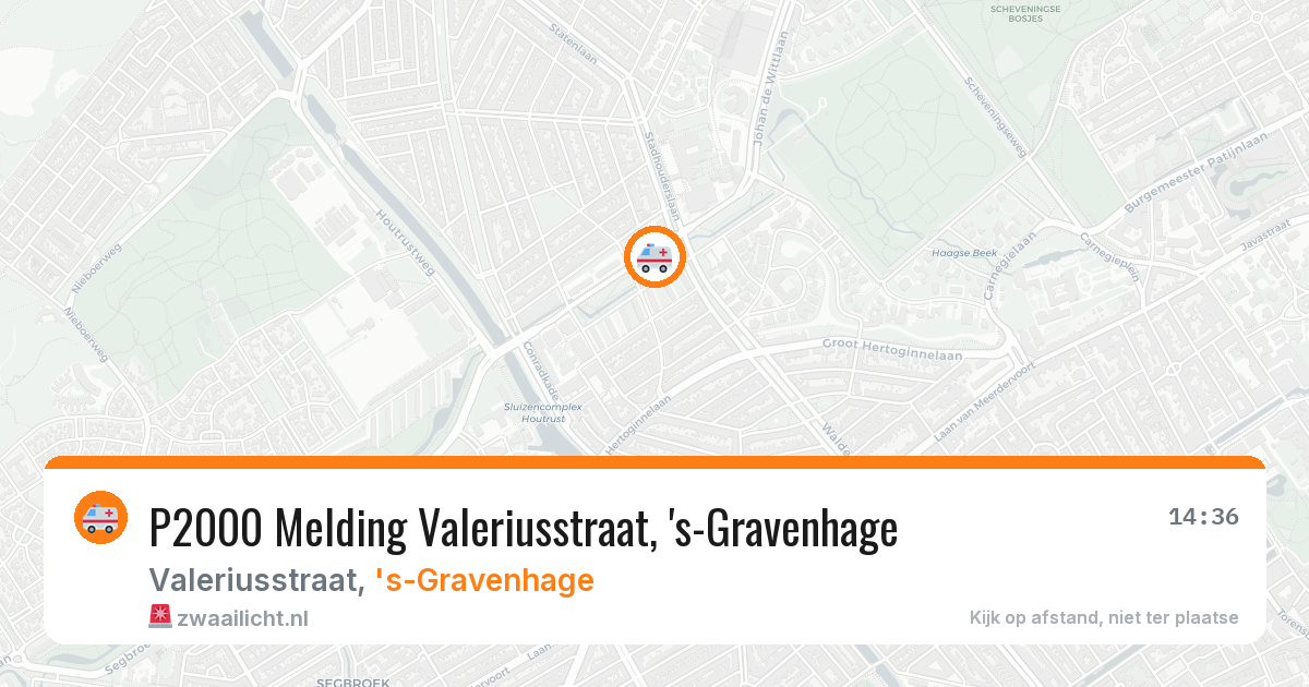P2000 Melding Valeriusstraat, 's-Gravenhage — 4 apr 2026
