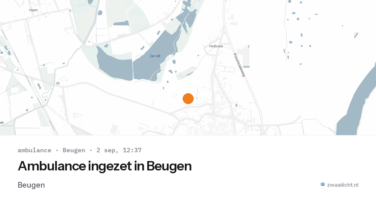 Ambulance ingezet in Beugen — 2 sep 2026