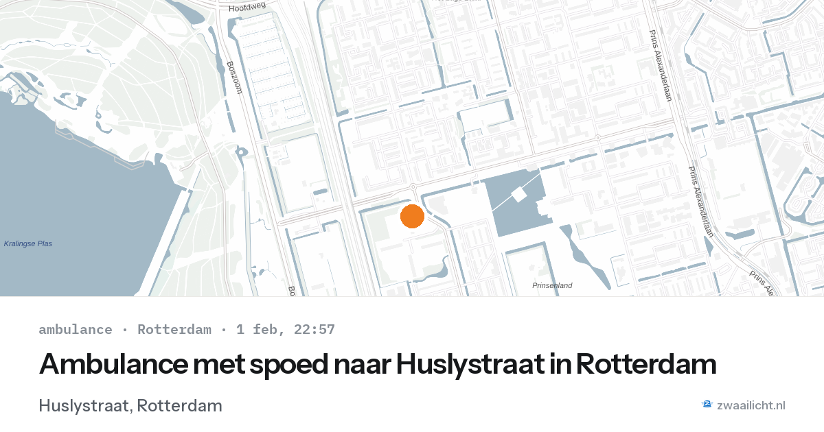 Ambulance met spoed naar Huslystraat in Rotterdam — 1 feb 2026