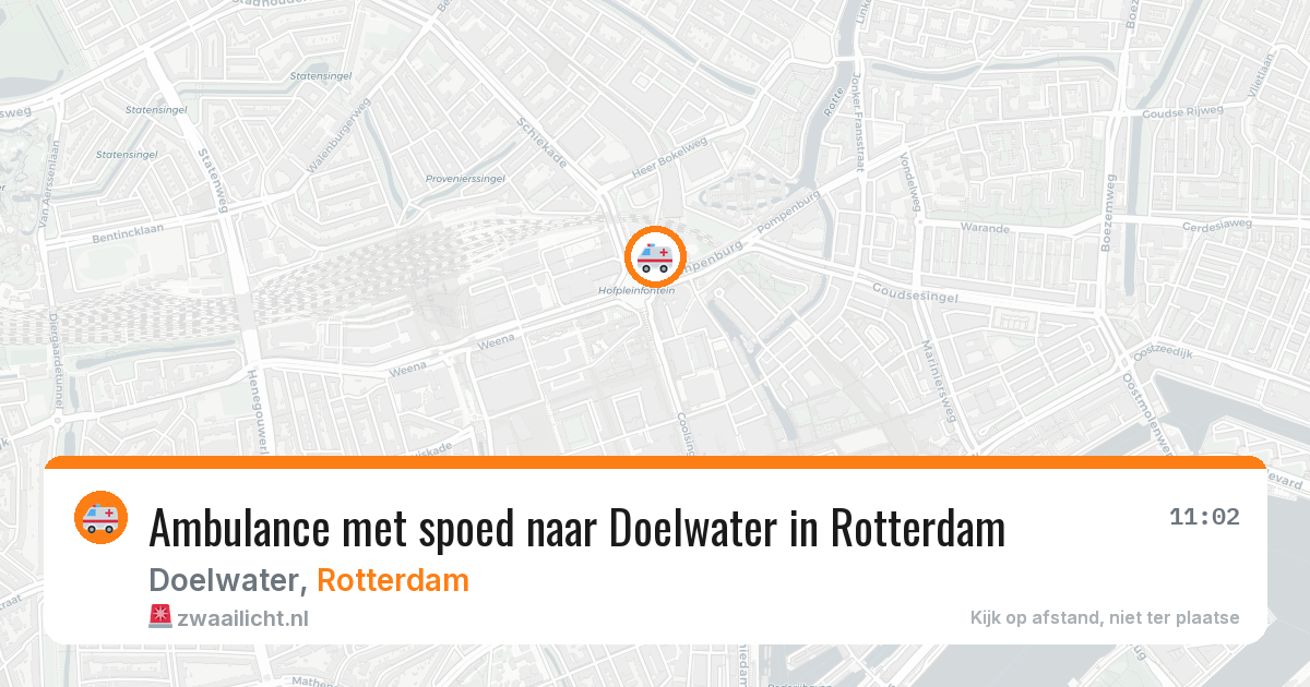 Ambulance met spoed naar Doelwater in Rotterdam — 5 mei 2026