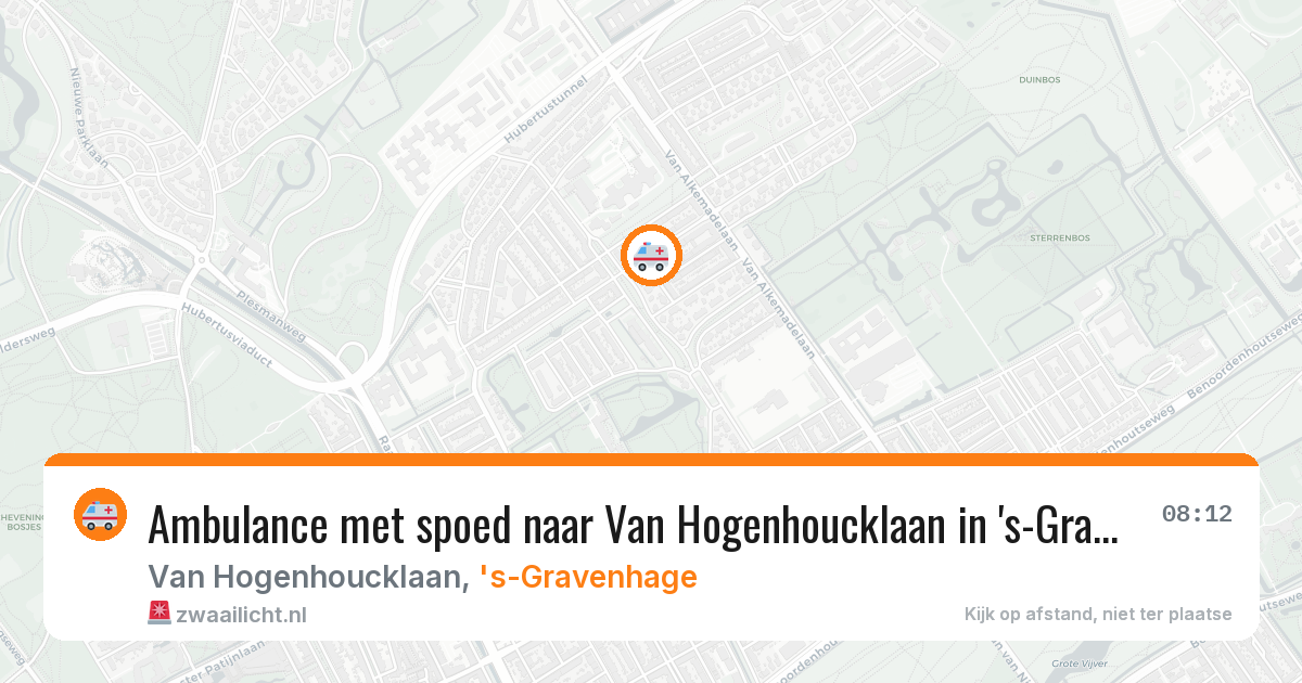 Ambulance met spoed naar Van Hogenhoucklaan in 's-Gravenhage — 1 apr 2026