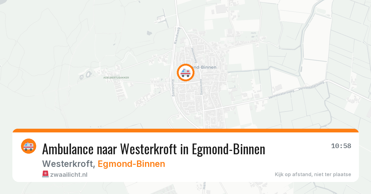 Ambulance naar Westerkroft in Egmond-Binnen — 10 jun 2026