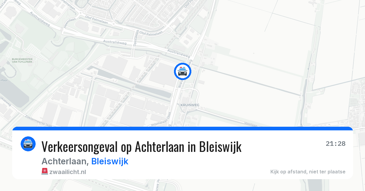 Verkeersongeval op Achterlaan in Bleiswijk — 2 jul 2026