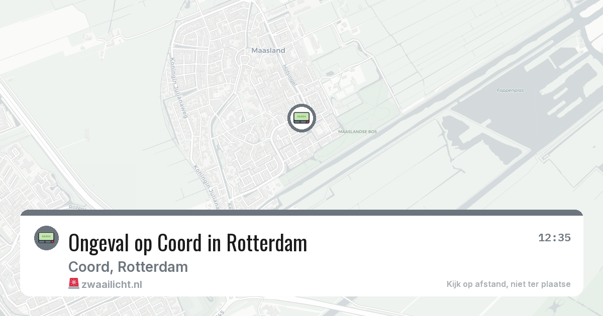 Ongeval op Coord in Rotterdam — 13 aug 2026