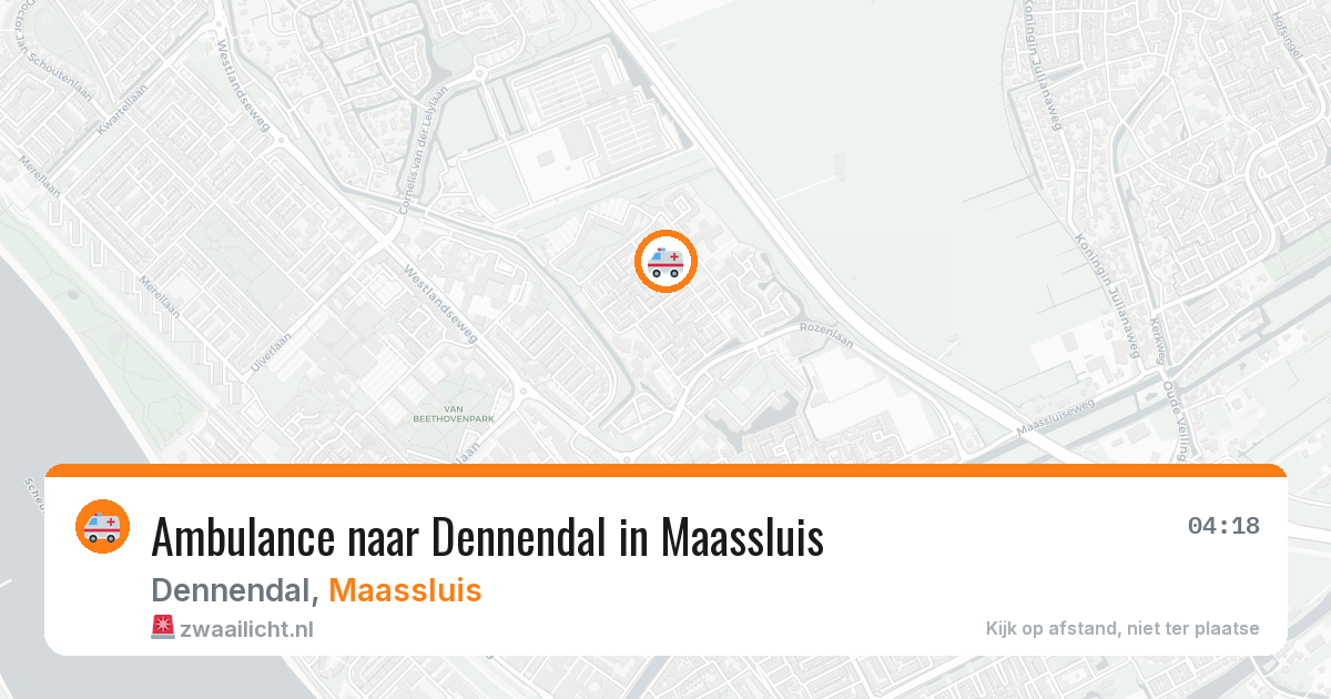 Ambulance naar Dennendal in Maassluis — 12 mei 2026