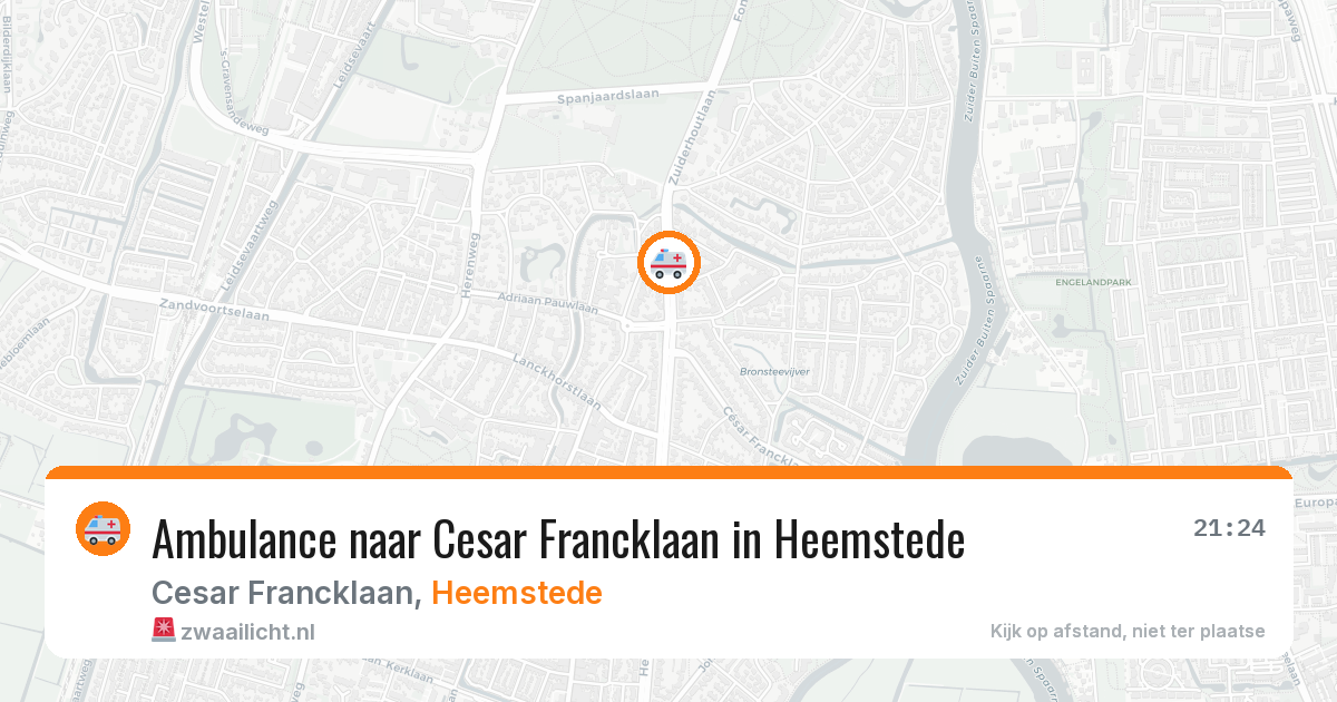 Ambulance naar Cesar Francklaan in Heemstede — 5 mei 2026