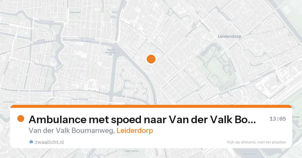 Ambulance met spoed naar Van der Valk Boumanweg in Leiderdorp — 16 aug 2026