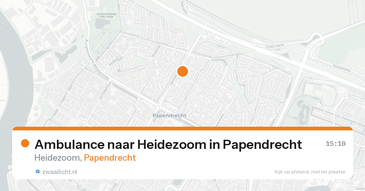 Ambulance naar Heidezoom in Papendrecht — 23 aug 2026